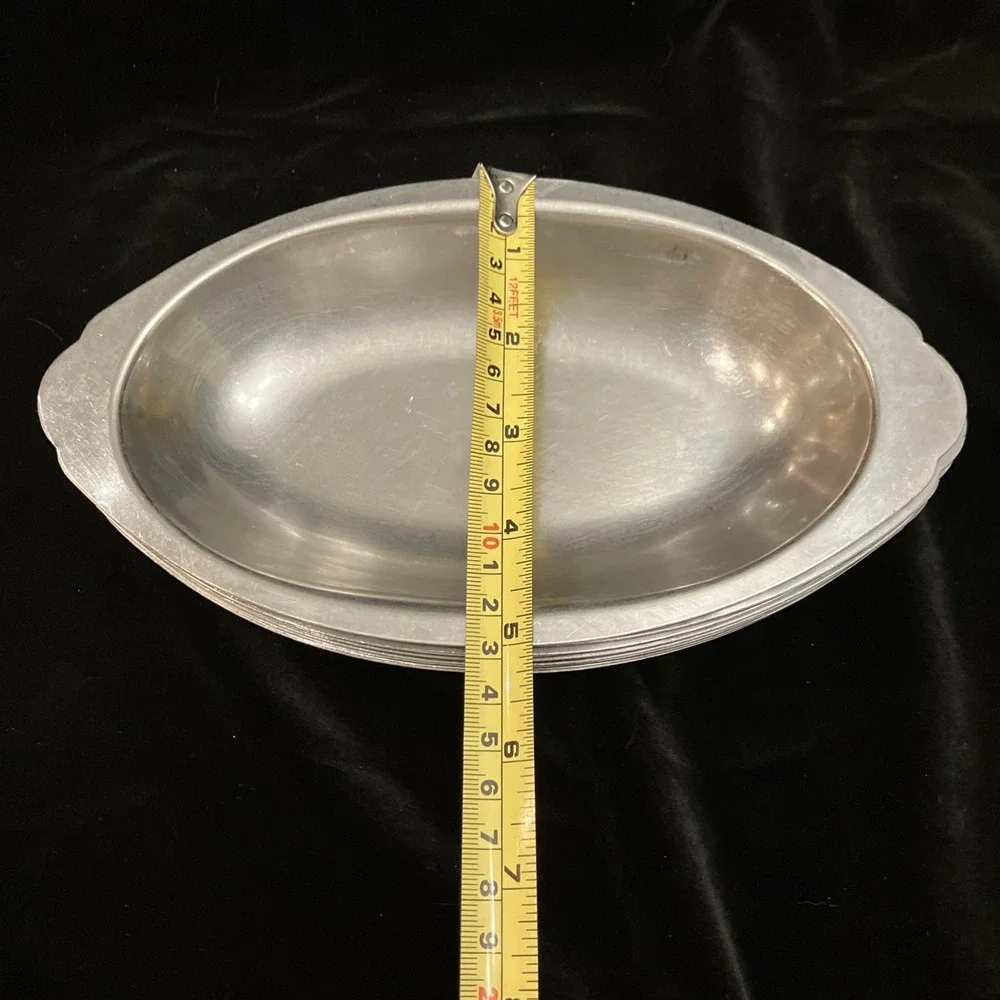 Lot of 11 Oblong Oval Stainless Steel Serving Trays Bowls Brand Ware Japan VTG